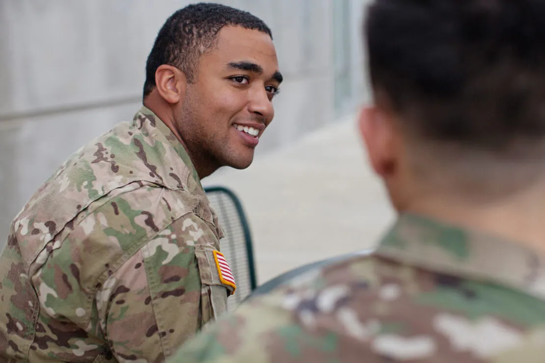 military affiliated student in uniform